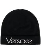 Versace Vintage Logo Beanie Hat - Black