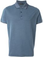 Loro Piana Contrast Collar Polo Shirt, Men's, Size: Xl, Blue, Silk/cotton