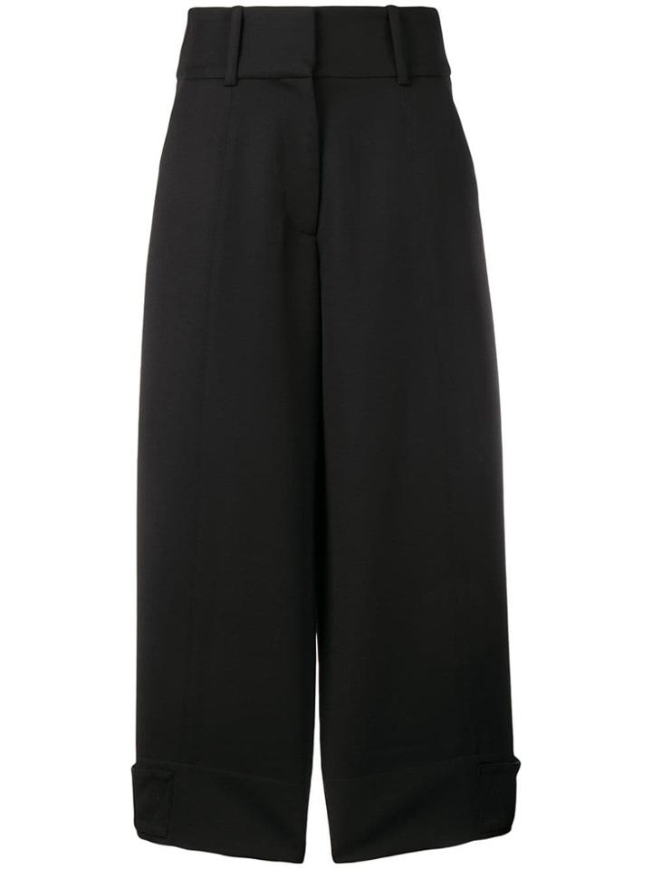 See By Chloé Cropped Wide Leg Trousers - Black