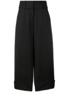 See By Chloé Cropped Wide Leg Trousers - Black