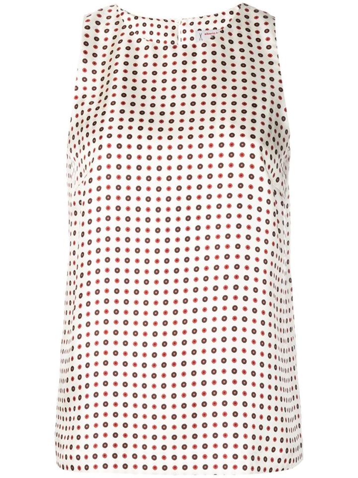 Alberto Biani Floral Print Blouse - White