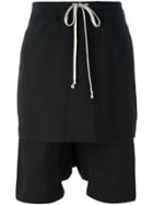 Rick Owens Drkshdw Drop Crotch Drawstring Shorts - Black