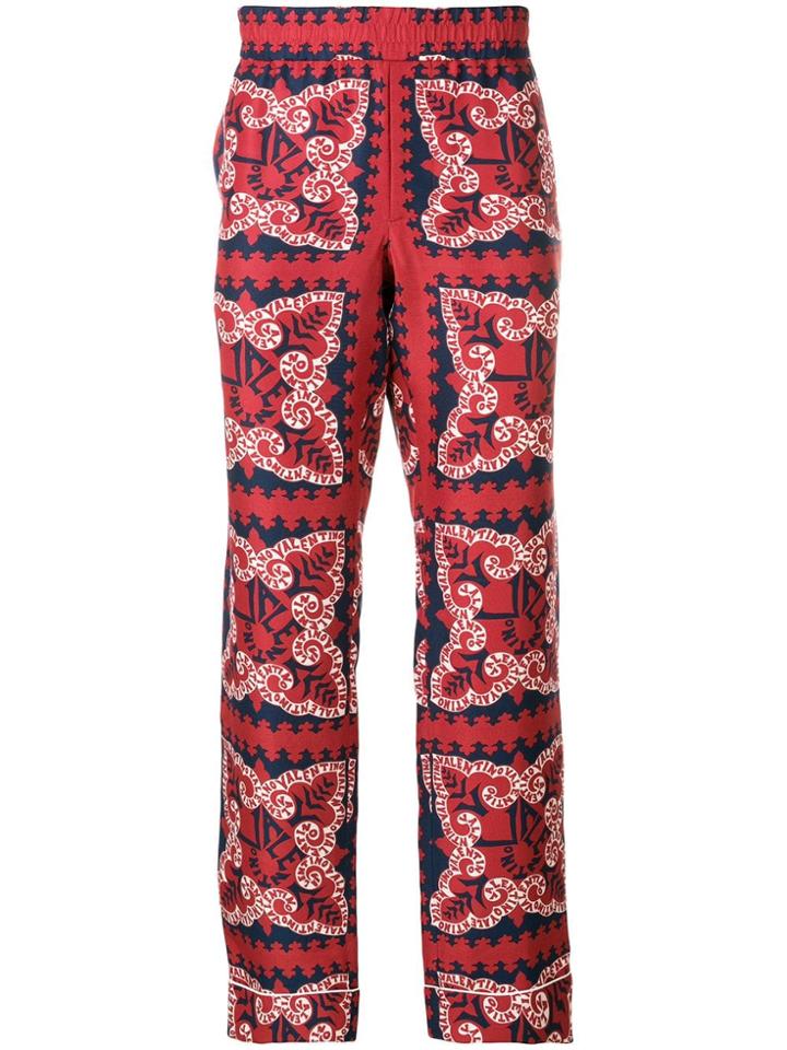 Valentino Bandana Print Trousers - Red