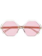 Chloé Eyewear Octagonal Frame Sungalsses - White