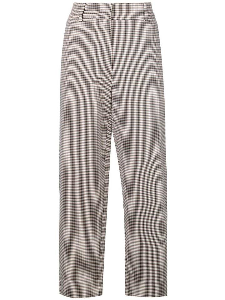Cédric Charlier Checked Trousers - Black