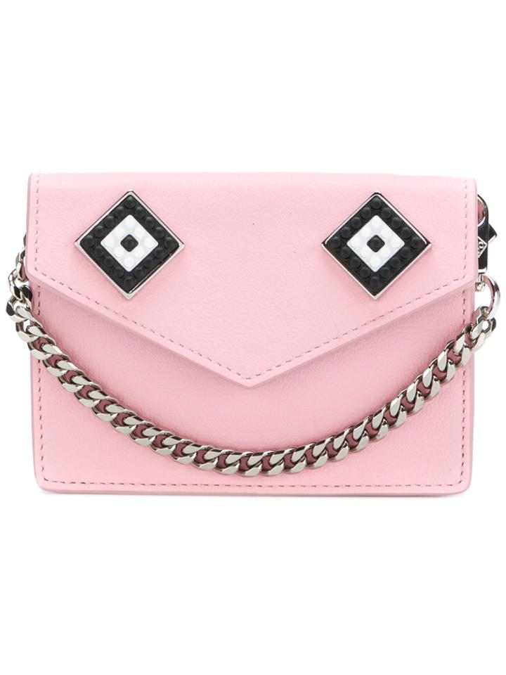 Les Petits Joueurs Flap Chain Mask Cardholder - Pink & Purple