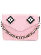 Les Petits Joueurs Flap Chain Mask Cardholder - Pink & Purple