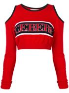 Iceberg Logo Knitted Cropped Top - Red