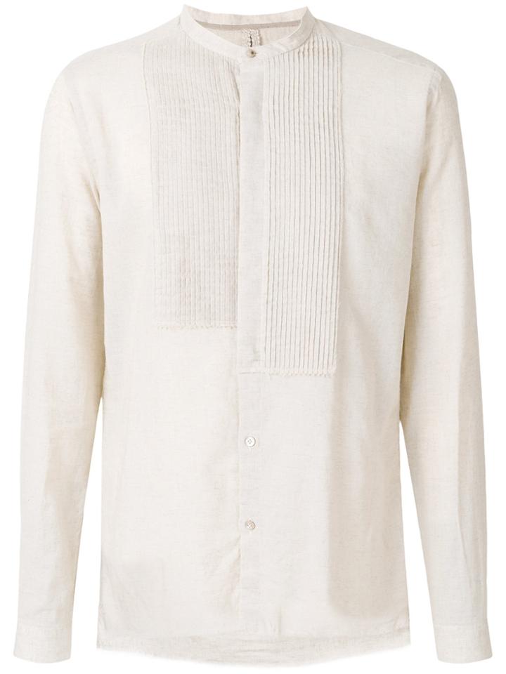 Dnl Mandarin Collar Shirt - Nude & Neutrals