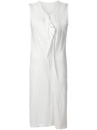 Yohji Yamamoto Frilly Detail Tank Dress, Women's, Size: 2, White, Cotton
