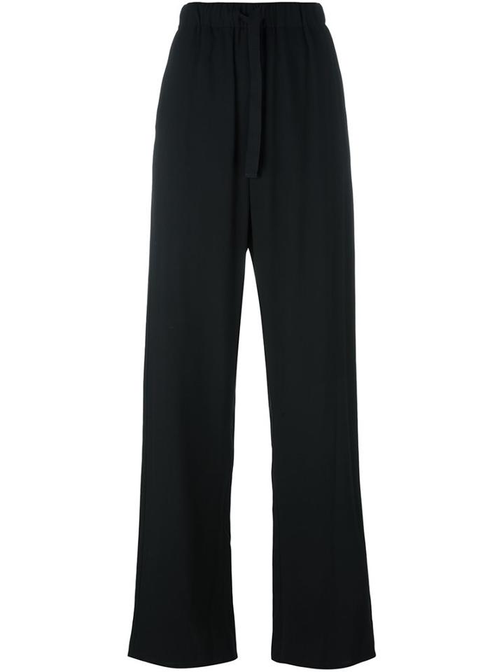 Mm6 Maison Margiela High-waisted Trousers, Women's, Size: 42, Black, Viscose