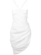 Jacquemus Sleeveless Ruched Mini Dress - White