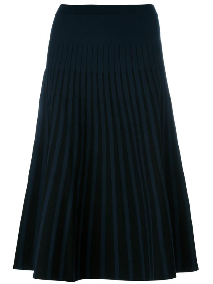 Tomas Maier Pleated Skirt, Women's, Size: 6, Blue, Viscose/polyester