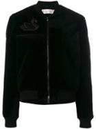 Victoria Victoria Beckham - Cropped Bomber Jacket - Women - Silk/cotton/viscose/wool - 10, Black, Silk/cotton/viscose/wool