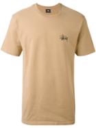 Stussy - Logo Print T-shirt - Men - Cotton - S, Brown, Cotton