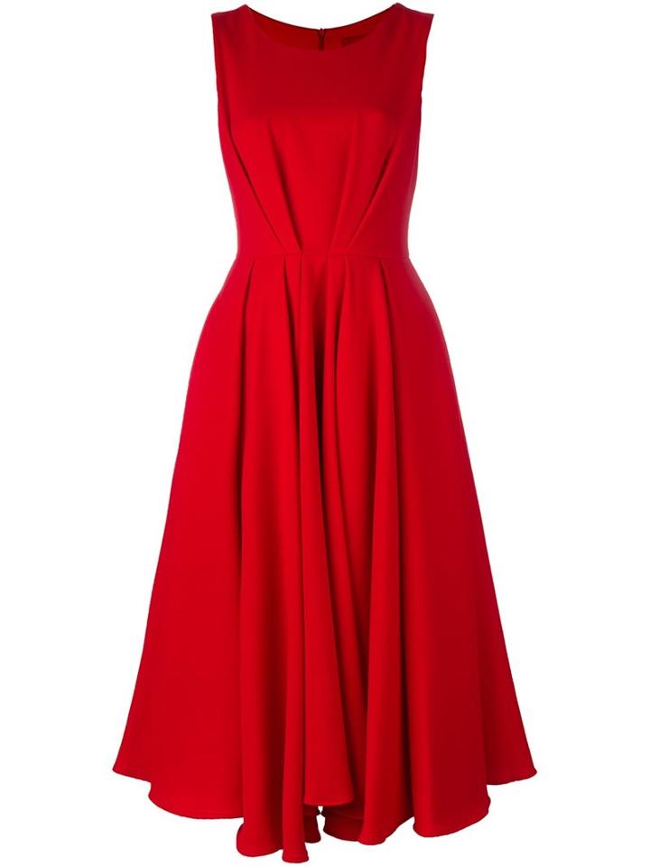 Ultràchic Long Sleeveless Dress, Women's, Size: 44, Red, Polyester/spandex/elastane/wool
