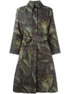 Jil Sander Vintage Printed Trench Coat, Women's, Green