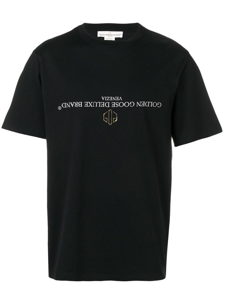 Golden Goose Deluxe Brand Golden Reversed Logo T-shirt - Black