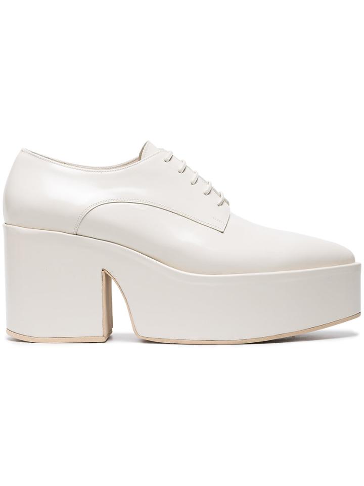 Simone Rocha Cream Leather 90 Creepers - White