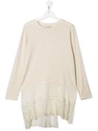 Twin-set Teen Lace Panel Jumper - White