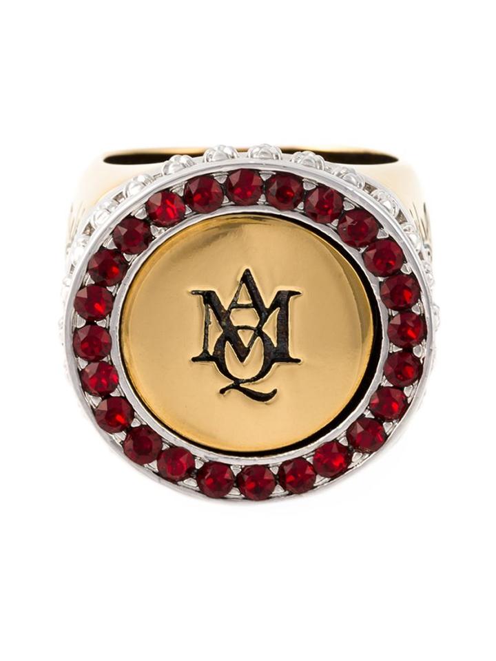 Alexander Mcqueen Logo Signet Ring