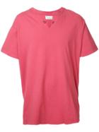 Off-white - Open Neck T-shirt - Men - Cotton - Xs, Pink/purple, Cotton