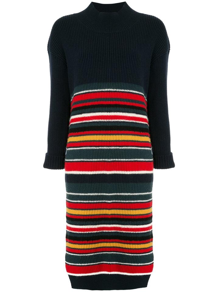 Coohem Striped Sweater Midi Dress - Blue