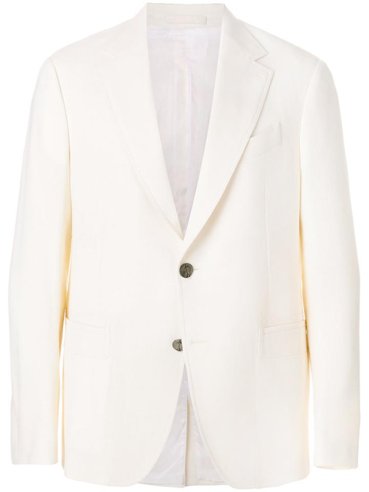 Salvatore Ferragamo Classic Tailored Jacket - White