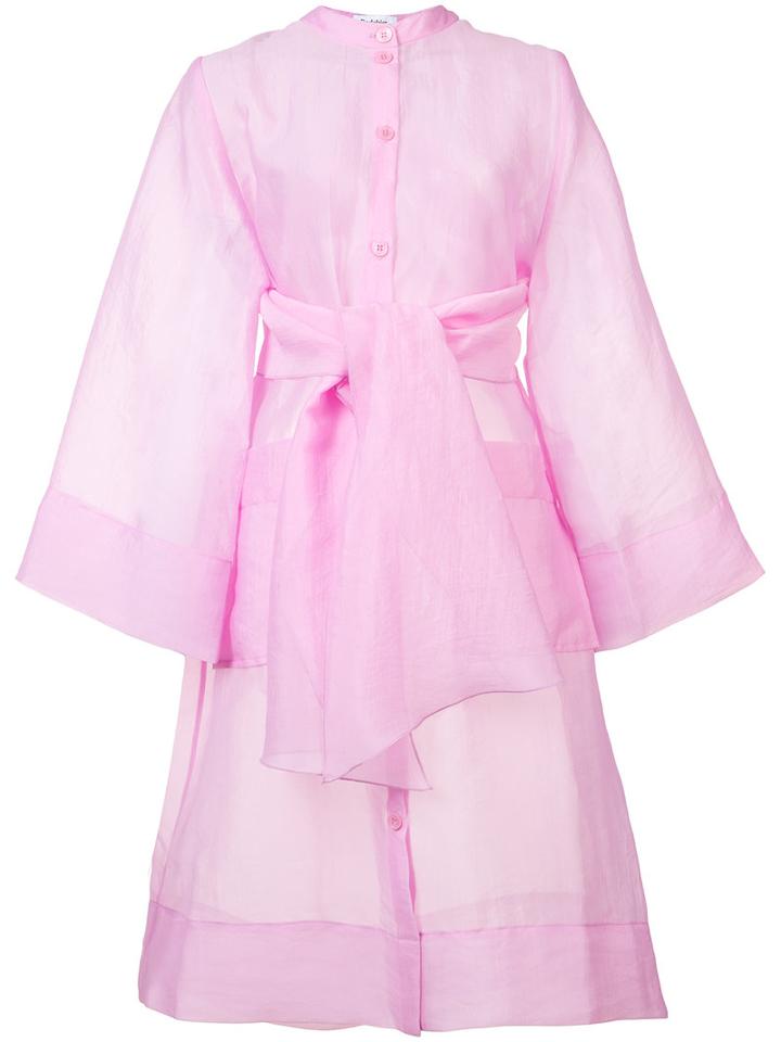 Rodebjer Chiffon Tie-waist Kimono, Women's, Size: Xs, Pink/purple, Silk/polyimide
