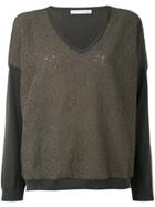 Fabiana Filippi Contrast Sweatshirt - Green