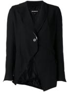 Ann Demeulemeester Single Button Cutaway Blazer - Black