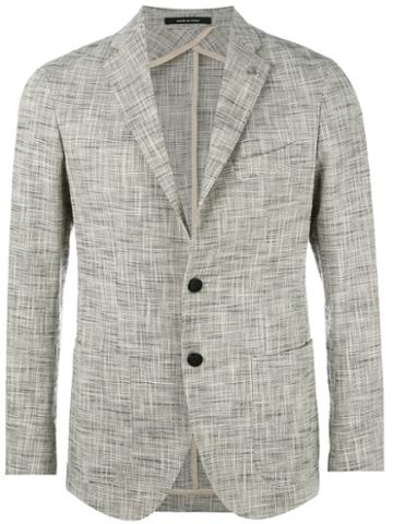 Tagliatore Patch Pockets Blazer, Men's, Size: 54, Nude/neutrals, Cotton/abaca/cupro