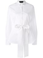 Rochas Lace Up Shirt, Size: 42, White, Cotton/spandex/elastane