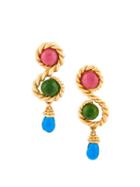 Chanel Vintage Oversized Braided Clip On Earrings