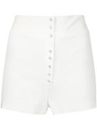 High Waisted Shorts, Women's, Size: 42, White, Viscose/acetate/spandex/elastane, Calvin Klein Collection
