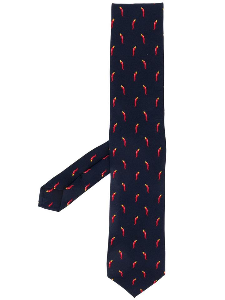 Fefè Chilli Print Tie - Blue