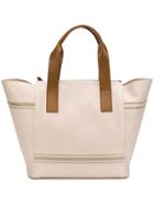 Brunello Cucinelli Contrast Stripe Tote - Neutrals
