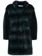 Oscar De La Renta Shawl Collar Fur Coat - Black