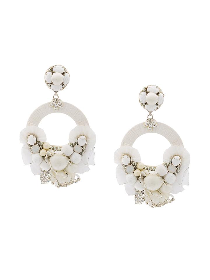 Ranjana Khan Raina Earrings - White