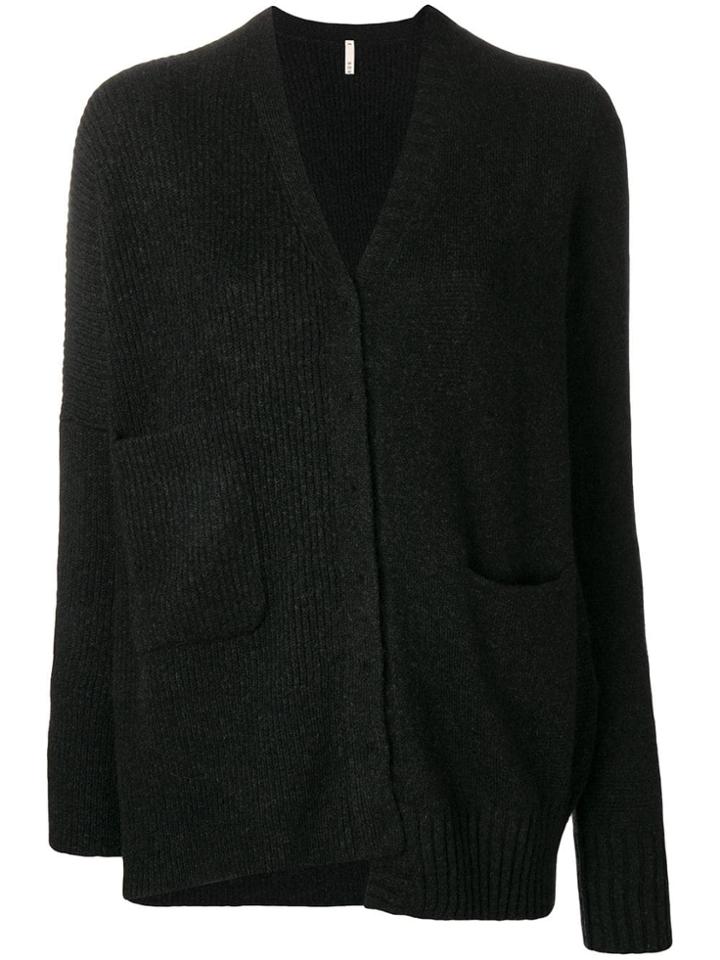 Boboutic Asymmetric Paneled Cardigan - Grey
