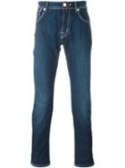 Jacob Cohen Contrast Stitching Jeans, Men's, Size: 31, Blue, Cotton/polyester/spandex/elastane