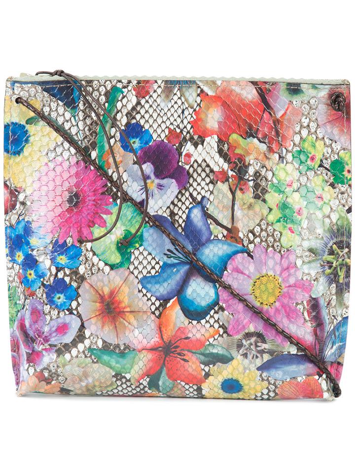B May Floral Print Cross Body Bag, Women's, Python Skin