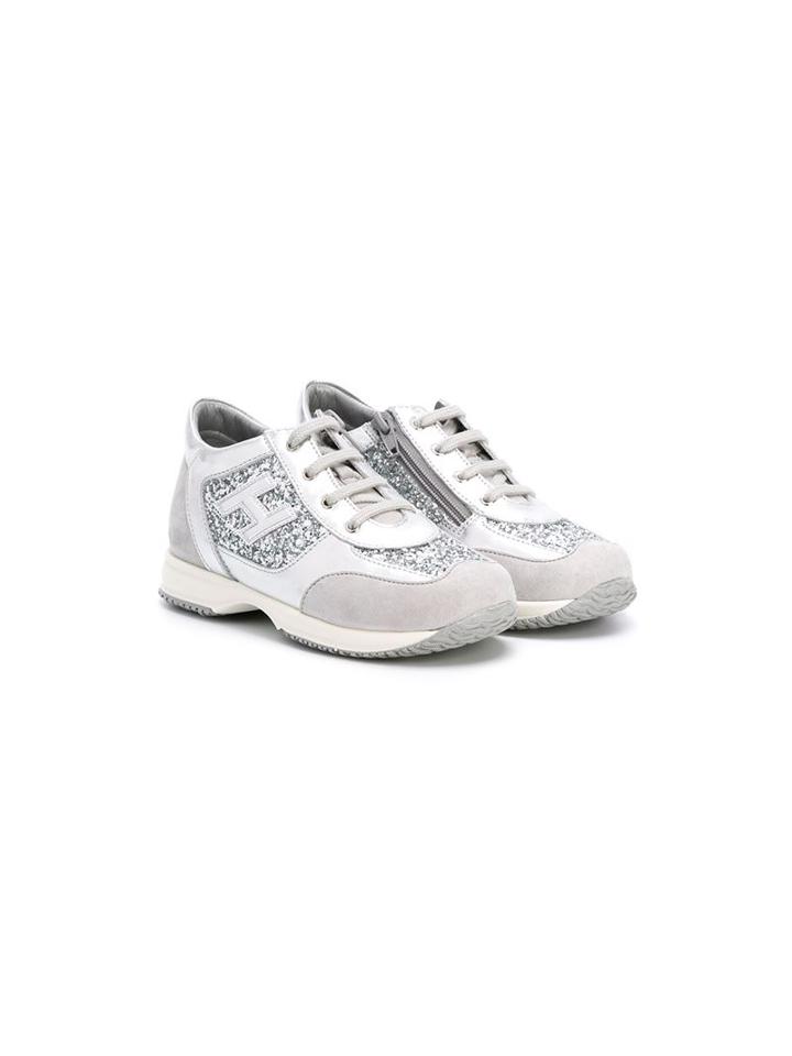 Hogan Kids Interactive Sneakers, Girl's, Size: 22, Grey