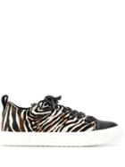 Giuseppe Zanotti Zebra Print Sneakers - Black