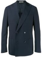Corneliani Double-breasted Blazer Jacket - Blue