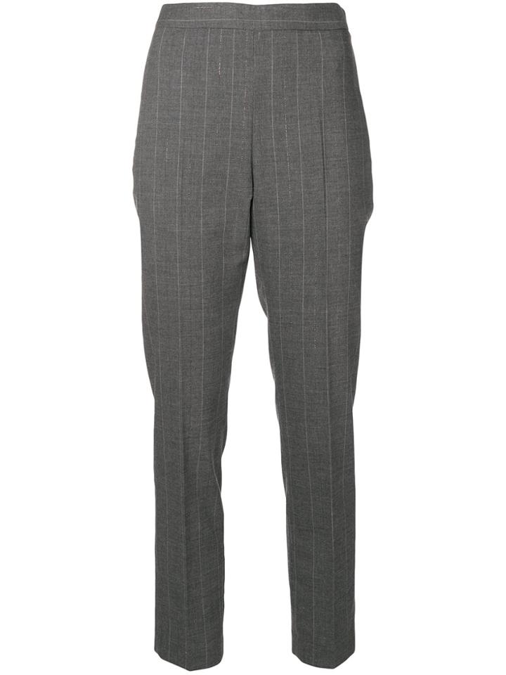 Blumarine Orange Pinstripe Tailored Trouser - Grey