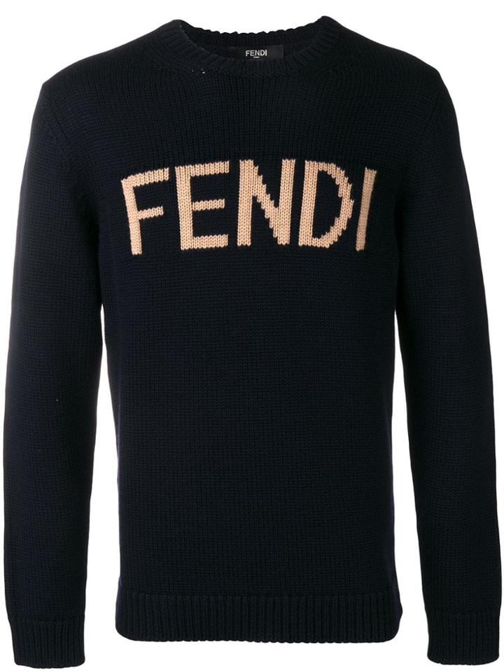 Fendi Logo Sweater - Blue
