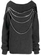 Christopher Kane Oversized Crystal Knit - Grey