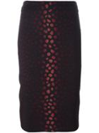 Samantha Sung Jacquard Pencil Skirt, Women's, Size: Medium, Black, Silk/wool