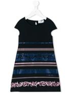 Young Versace - Striped Dress - Kids - Cotton/spandex/elastane - 8 Yrs, Blue